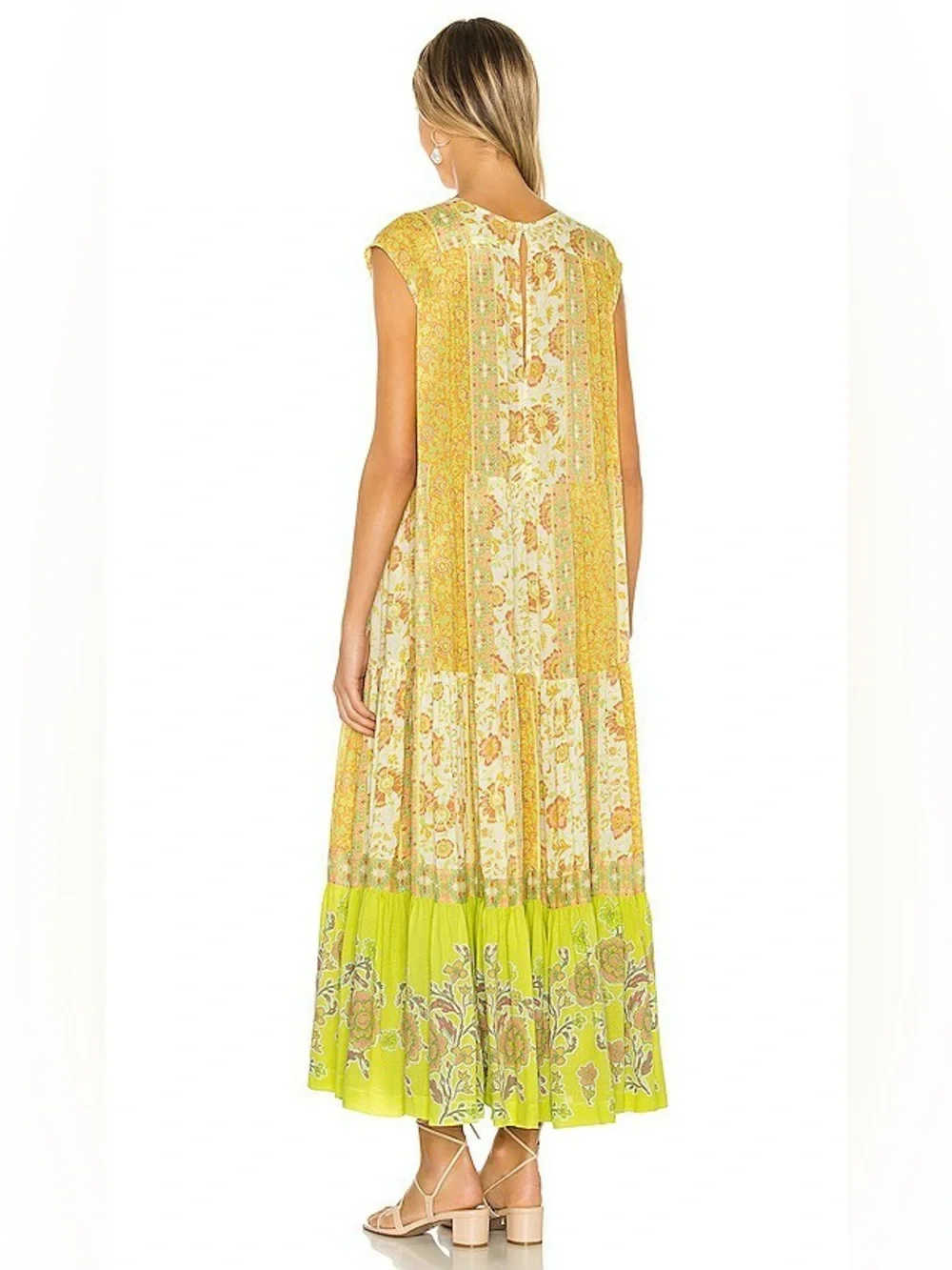 Free People yellow lime Hanalei Bay maxi dress
